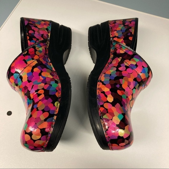 SANITA Sz 10 Scarlett Danish Design Clogs Colourful Pattern Sz 40 - Picture 7 of 9